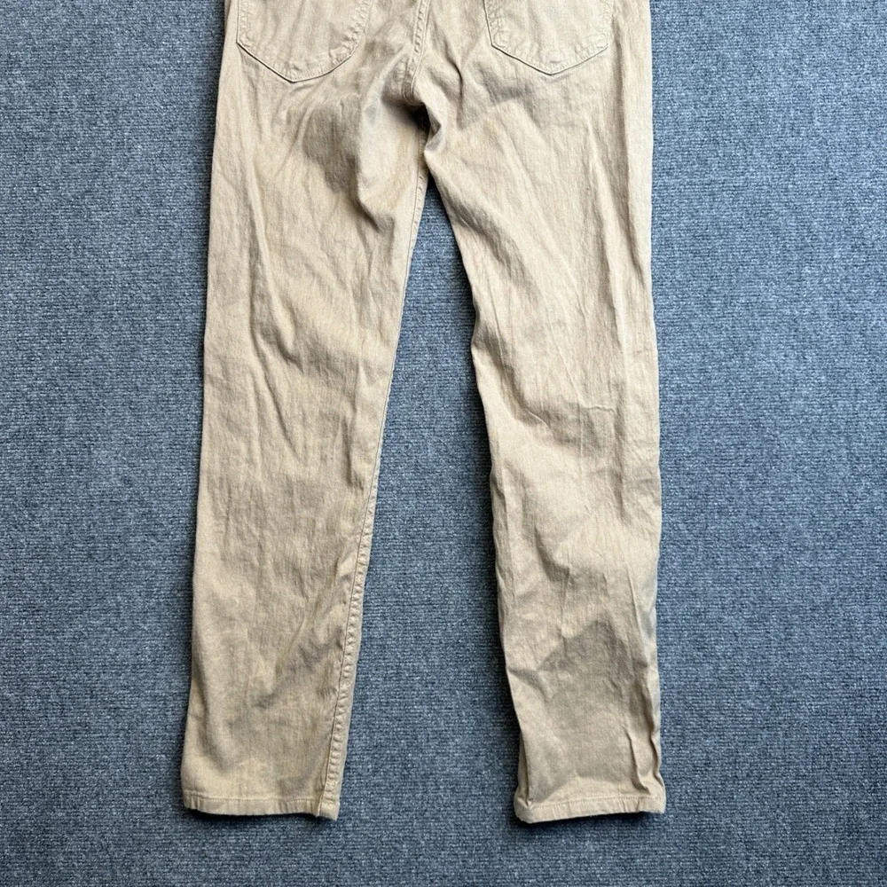 Banana Republic Traveler Pants Mens 30 Tan Maverick Linen Cotton Stretch Chino